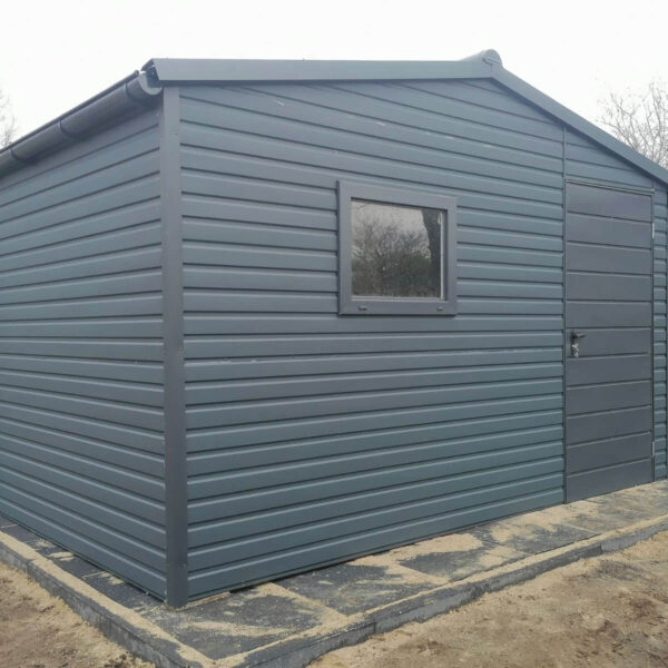 Gartenhaus 4 x 2 mit Satteldach nach links und rechts, Anthrazit