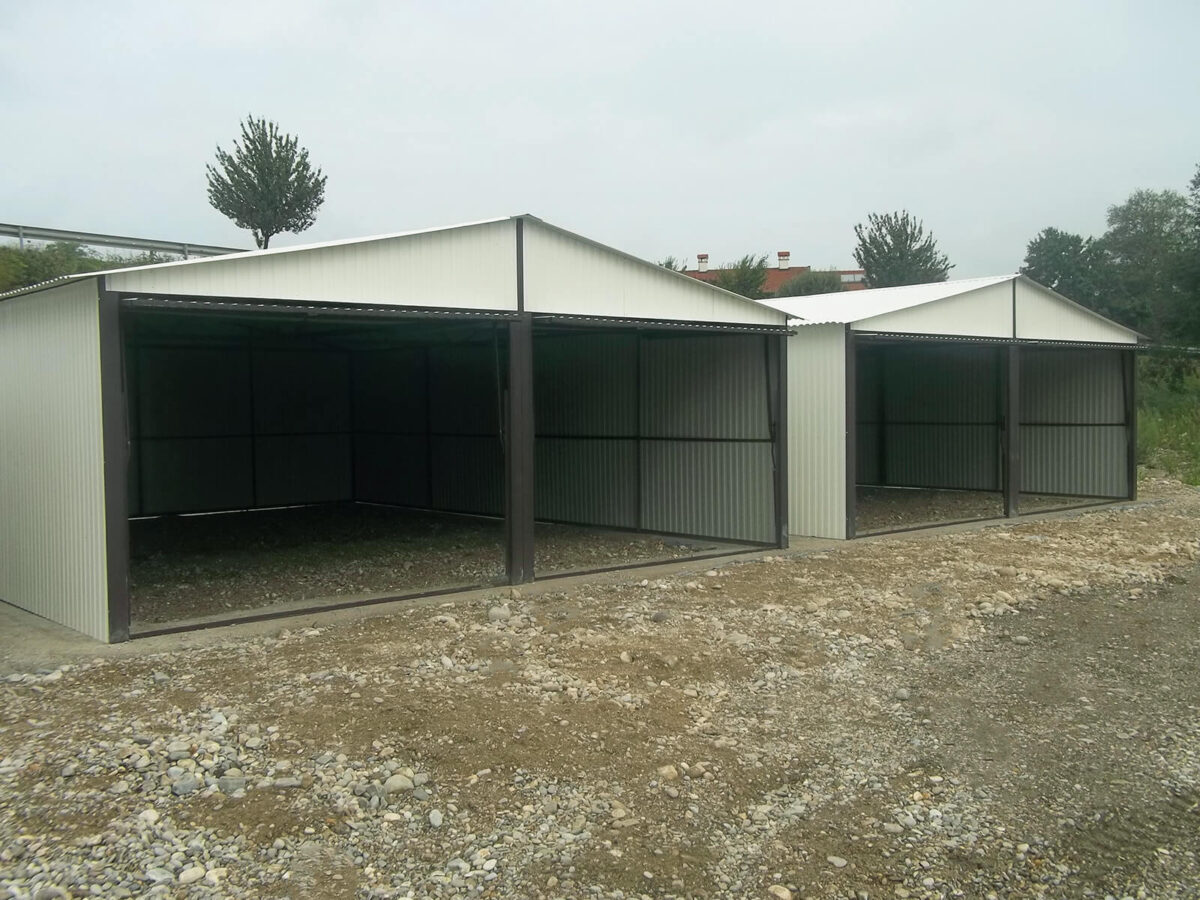 Doppelgarage Metallgarage 6 x 5,8 Reines Weiß RAL 9010