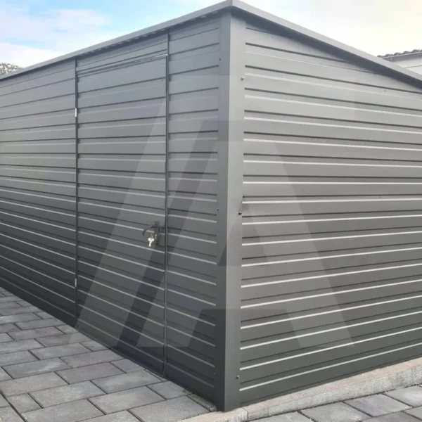 Gartenhaus Anthrazit 7016 Matt 3.5 x 2 mit Pultdach nach hinten