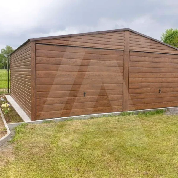 Doppelgarage Goldene Eiche 6 x 5.5 Spitzdach