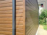 Blechgarage 6 x 6.5 holzähnliche Nussbaumfarbe +Anthrazit Matt